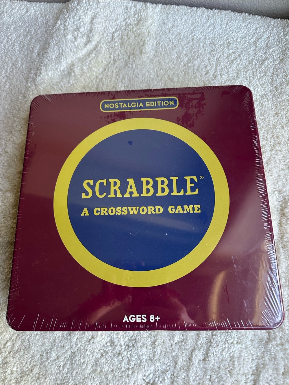 New Scrabble Nostalgia Edition Board Game - Burgundy